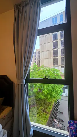 Elegant Light Blue Curtains (4 Panels)