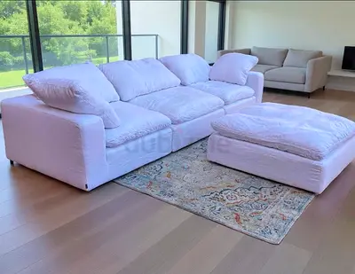Marina home feather 🪶 filled modular sofa with footstool