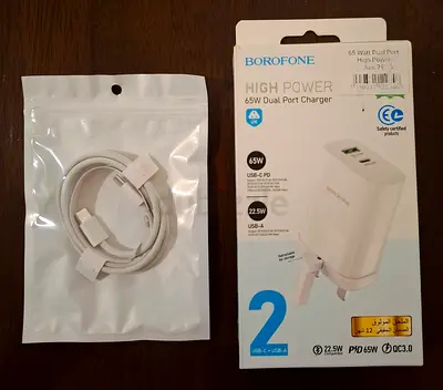 Borofone 65W Dual Port Charger شاحن جداري مزدوج