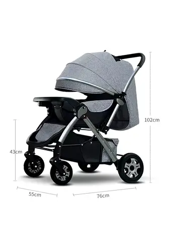 Lightweight Travel System Stroller in Grey