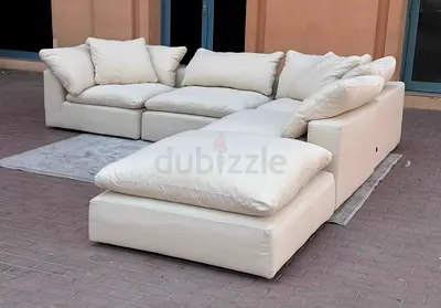 Original Marina Home luscious feather filled L Shape Sofa with ottoman