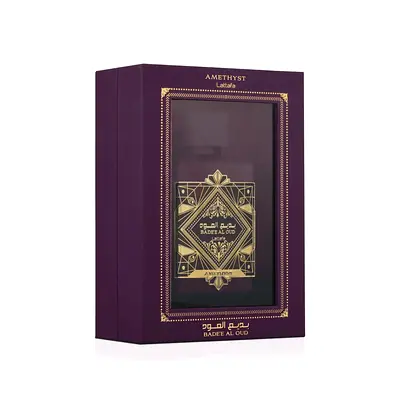 Lattafa Amethyst Badee Al Oud perfume in original box
