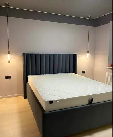 Modern Bed with Stylish Headboard