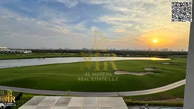 3-bedroom apartment with full golf and lake view in Al Zorah, super deluxe finishes, 3 balconies wit