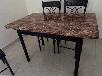 Strong Marble Dining Table with Chairs