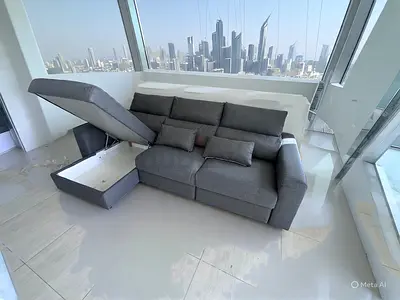 Ikea eskilstuna L shape sofa under storage