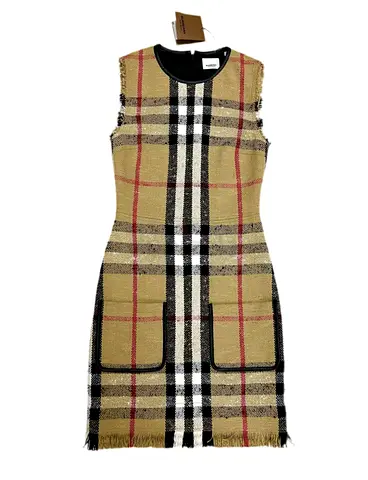 Brand New Burberry Classic Vintage Design Pencil Dress - Size XS (EU 34)