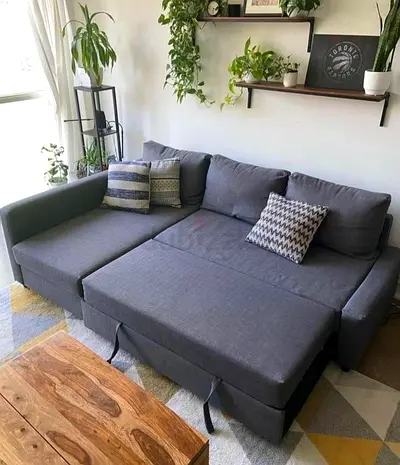 Gray Sectional Sofa with Storage