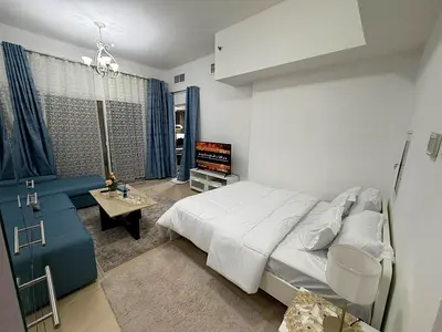 Furnished studio apartment for monthly rent in Ajman, first occupancy