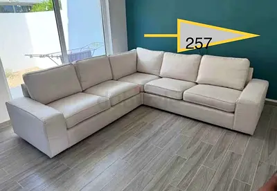 six seater ikea kivik corner sofa beige