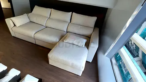 Ikea eskilstuna L shape sofa under storage