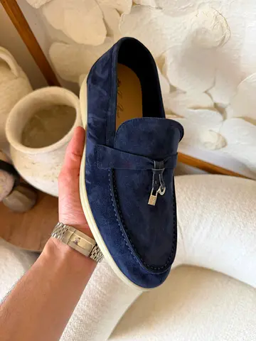 Loro piana Mens Suede Loafers