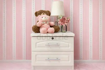 White Nightstand / Small Chest with Drawers(W46cm) | Classic  Modern Style