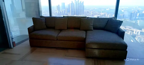 Crate and Barrel lounge deep L Shape Sofa