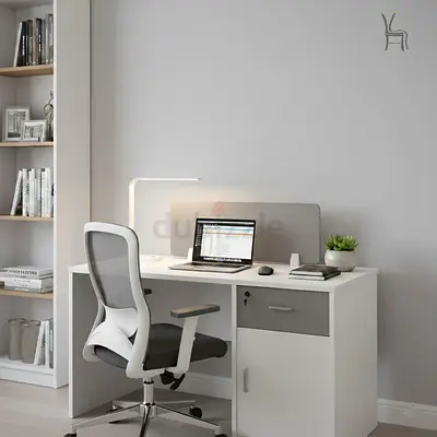 Modern Home Office Desk with ergonomic chair best for work from home