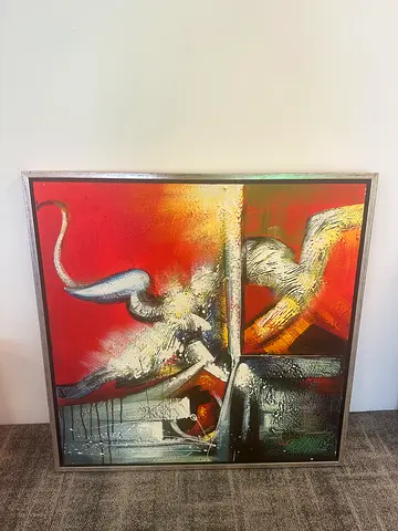 Abstract Framed Art Piece
