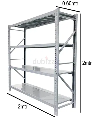 Heavy-Duty Metal Storage Shelving Rack - 2m x 2m x 0.6m