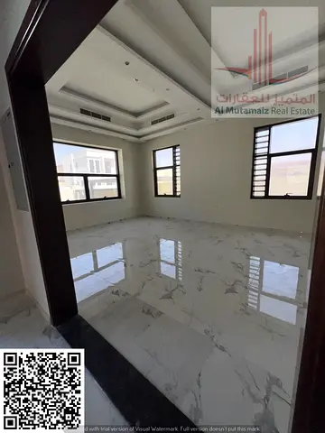 Villa for rent in Al-Ruqaiba area, consisting of five rooms, a majlis, a hall, and a maid's room.