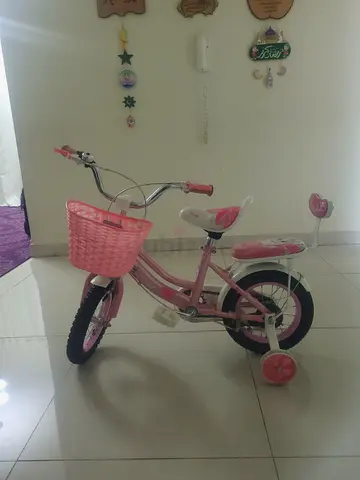 Aspire Beauty 12 Kids’ Bicycle for Girls (Ages 2–8) – Pink with Training Wheels, Basket with seat