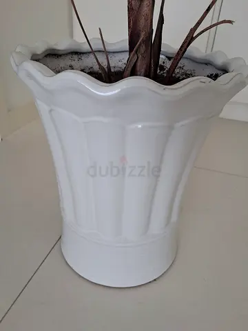 Elegant White Planter for Indoor Plants