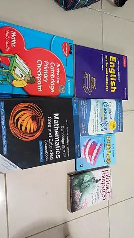Mixed set: Cambridge IGCSE Maths  English, Primary Checkpoint + novels
