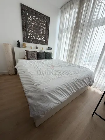 Modern Bed with mattress and mattress protector