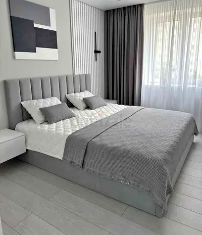My grey Brand New Queen size bed storage with medical mattress double bed family bed Queen bed