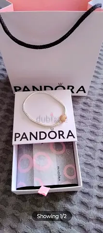 Pandora Moments Pavé Heart Clasp Snake Chain Bracelet