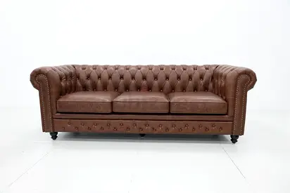 Stylish Brown Chesterfield Sofa 3+2+1