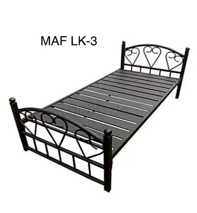 Sturdy Black Metal Bed Frame heavy Duty Size 90x190