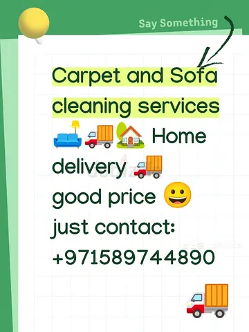 Sofa and carpet cleaning services 🛋️🚚🏡