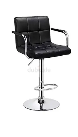 Stylish Adjustable Bar Stool in Black