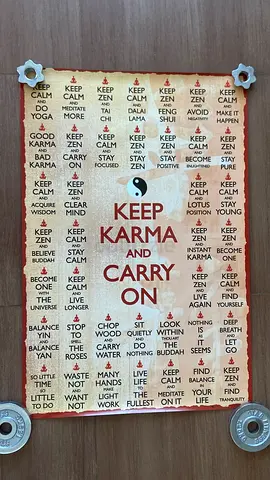 Decorative Wall Art – “Keep Karma and Carry On” Poster