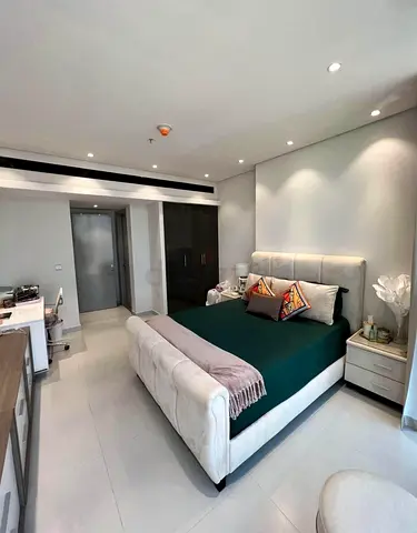 Stylish Modern Bed with Elegant Upholstery
