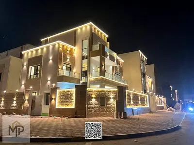 Corner villa near Sheikh Mohammed bin Zayed Road and the mall, two floors and a roof, 6 master bedrooms, price includes registration and...