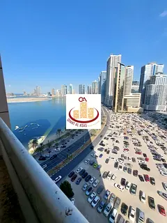 1bhk for rent water view in al mamzar area with balcony and master room