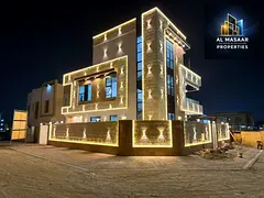 Corner villa, two floors and a rooftop with a private pool, close to the mosque. Price includes elec