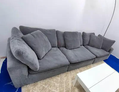 Dark grey pan home feather 🪶 filled modular sofa