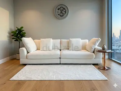 Marina home 4 seater white color Sofa