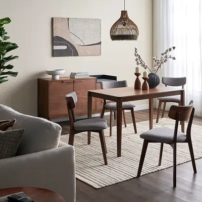 Stylish Dining Set with Modern Chairs( less used)