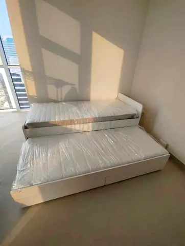 Slakt bed  with 2 Ikea mattresses and 2 storage drawers