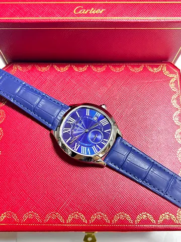 Cartier Mens Watch with Blue Strap