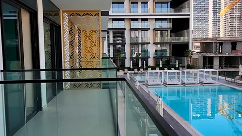 Pool View 2BR | Unfurnished Apartment | Balcony Access | Binghatti Orchid JVC