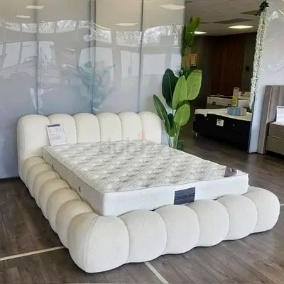 Stylish Modern bed frame with Plush Bubbly Design