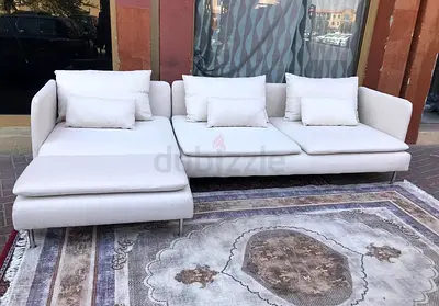 Ikea soderhim lshape sofa beige