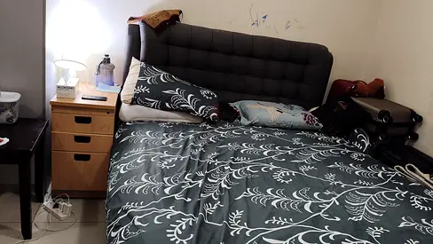 Storage bed king size with mattress Urgent sale al nahad sharjah