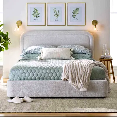Cozy Bed Frame with Soft Upholstery