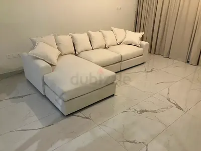 Elegant Cream Sectional Sofa