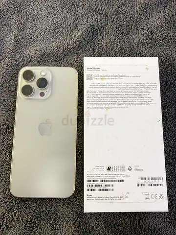 Apple iPhone 15 pro max in Silver with original box — good working condition