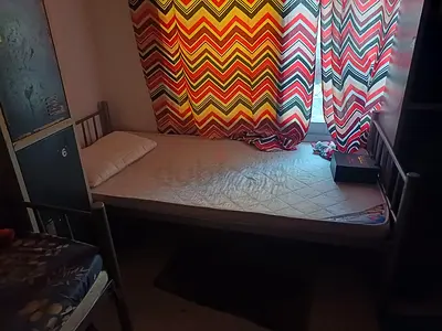 Steel single bed cot with mattress immediate sale - 8 nos